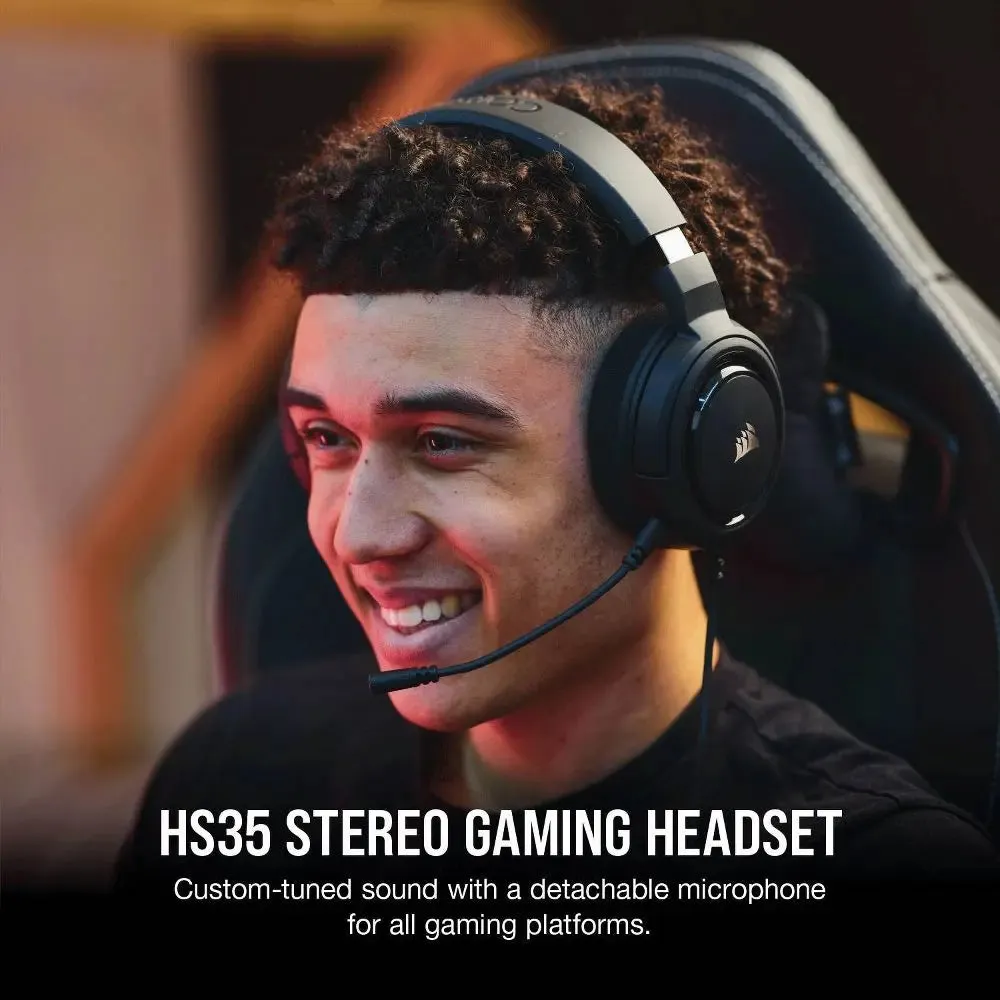 CORSAIR HS35 Stereo Wired Gaming Headset for Xbox One/PlayStation 4/Nintendo Switch/PC
